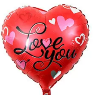 “Love You” Red Love Shape