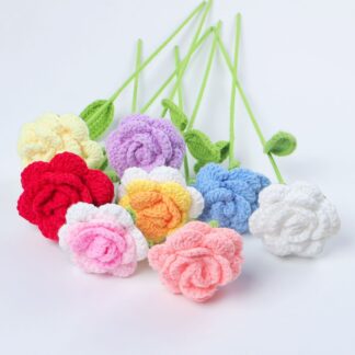 Knitting Cream Rose