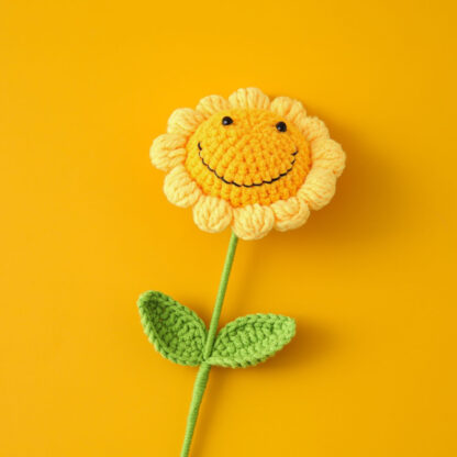 Knitting Smilling Sunflower