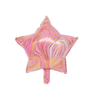 18inch Pink Marble Star Shape