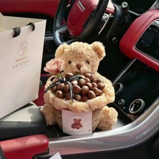 Teddy bear hug basket