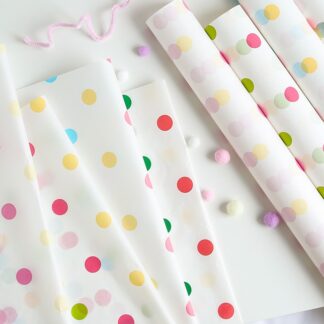 Colorful Polka Dot Flower Wrapping paper